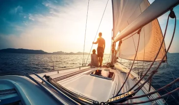 ride-on-their-sailboat